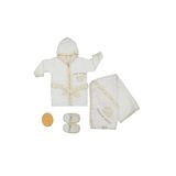 Unisex Bebek Üçüzler Bornoz Seti 30022