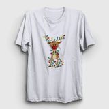 Unisex Beyaz Adorable Reindeer Geyik Yılbaşı T-Shirt 364420TT - XL