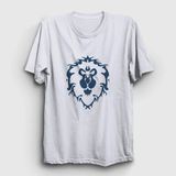 Unisex Beyaz Alliance Logo World Of Warcraft Oyun T-Shirt 422797TT - M