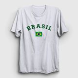 Unisex Beyaz Brasil Brazil Brezilya Bayrağı T-Shirt 479493TT - M