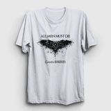 Unisex Beyaz Die Game Of Thrones T-Shirt 191551TT - XL