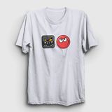 Unisex Beyaz Evil Square Oyun Red Ball T-Shirt 358038TT - M