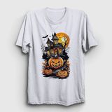 Unisex Beyaz Haunted House V2 Halloween Cadılar Bayramı T-Shirt 500678TT - XL