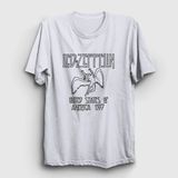 Unisex Beyaz Logo LED Zeppelin T-Shirt 95758TT - M