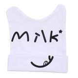 Unisex Beyaz Milk Yazılı Bere 0-24 Ay