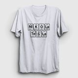 Unisex Beyaz Periodic Table Scientist Nikola Tesla T-Shirt 337043TT - M