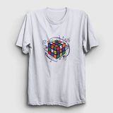 Unisex Beyaz Solving Rubiks Cube Rubik Kupu T-Shirt 340551TT - M