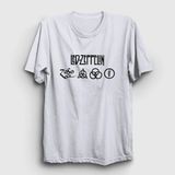 Unisex Beyaz Symbols Led Zeppelin T-shirt 96837tt