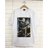 Unisex Beyaz The Walking Dead Baskılı Tişört - M