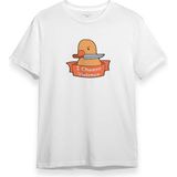 Unisex Beyaz Tişört I Choose Violence Sarı Ördek Tatlı Funny Eğlenceli Yazı Baskılı T-Shirt - 001-Beyaz - 2XL