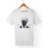 Unisex Beyaz Tokyo Ghoul Kaneki T-Shirt - M