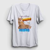 Unisex Beyaz Yapping Hediye Turuncu Kedi Kedili T-Shirt 505160TT - XL