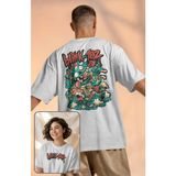 Unisex BLINK-182 Funny Sırt Baskılı Tişört, Oversize Rock Band Temalı T-Shirt - Beyaz