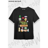 Unisex Bol Kalıp Bfdı V12 Baskılı Tişört - Siyah - M