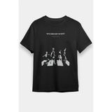 Unisex Bol Kalıp Cowboy Bebop Baskılı Siyah Tişört - Tshirt - XL