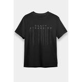 Unisex Bol Kalıp Death Stranding Baskılı Siyah Tişört - Tshirt - XL