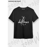 Unisex Bol Kalıp Deftones V11 Baskılı Tişört - Siyah - M