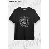 Unisex Bol Kalıp Deftones V13 Baskılı Tişört - Siyah - M