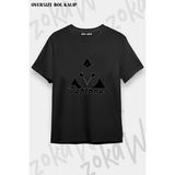 Unisex Bol Kalıp Deftones V15 Baskılı Tişört - Siyah - XL