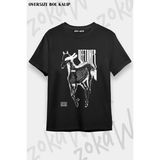 Unisex Bol Kalıp Deftones V18 Baskılı Tişört - Siyah - M