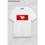 Unisex Bol Kalıp Deftones V21 Baskılı Tişört - Beyaz - XL