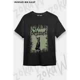 Unisex Bol Kalıp Deftones V8 Baskılı Tişört - Siyah - M