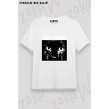 Unisex Bol Kalıp Deftones V9 Baskılı Tişört - Beyaz