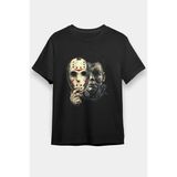 Unisex Bol Kalıp Friday The 13TH 13.cuma Siyah Tişört - XL