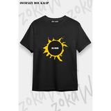 Unisex Bol Kalıp Kino V1 Baskılı Tişört - Siyah - M