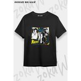 Unisex Bol Kalıp Kino V13 Baskılı Tişört - Siyah - M