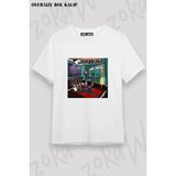 Unisex Bol Kalıp Limp Bizkit V13 Baskılı Tişört - Beyaz