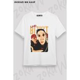 Unisex Bol Kalıp Limp Bizkit V18 Baskılı Tişört - Beyaz - XL