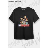 Unisex Bol Kalıp Limp Bizkit V4 Baskılı Tişört - Siyah