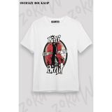 Unisex Bol Kalıp Limp Bizkit V7 Baskılı Tişört - Beyaz