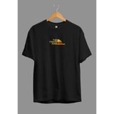 Unisex Bol Kalıp One Piece Hasır Şapka Anime Baskılı Özel Tasarım Tişört - Siyah - XL