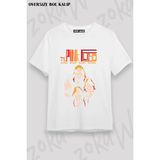 Unisex Bol Kalıp Pink Floyd V23 Baskılı Tişört - Beyaz - M