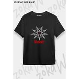 Unisex Bol Kalıp Slipknot V45 Baskılı Tişört - Siyah - XL
