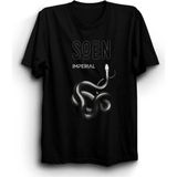 Unisex Bol Kalıp Soen, Imperial, Snake, Rock Metal Grup Tişörtü - Siyah