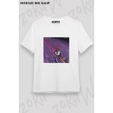 Unisex Bol Kalıp Tame Impala V8 Baskılı Tişört - Beyaz