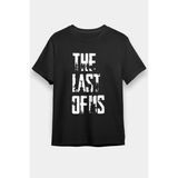 Unisex Bol Kalıp The Last Of Us Baskılı Siyah Tişört - Tshirt - XL