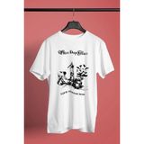 Unisex Bol Kalıp Three Days Grace Baskılı Beyaz Tişört - XL