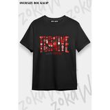 Unisex Bol Kalıp Türkiye World Cup 26 Dünya Kupası Baskılı Tişört V4 - Siyah - M