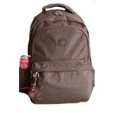 Unisex Büyük Boy Sırt Çantası Suya Dayanıklı Klinkır Kumaş Seyahat Çanta Laptop Bölmeli 45x30cm (Vizon, Büyük boy)