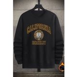 Unisex California Baskılı Bisiklet Yaka Sweatshirt