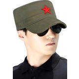 Unisex Castro Kızıl Yıldız Arkadan Ayarlanabilir Şapka