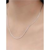 Unisex Çelik Gümüş Renk 60 cm Ince Italyan Zincir Kolye - ölçü - Gold - Gümüş - standart
