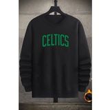 Unisex Celtics Baskılı Bisiklet Yaka Sweatshirt