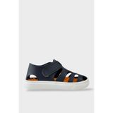Unisex Cırtlı Esnek Kauçuk Tabanlı Ortopedik Çocuk Spor Sandalet LACİVERT 9145