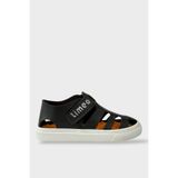 Unisex Cırtlı Esnek Kauçuk Tabanlı Ortopedik Çocuk Spor Sandalet SİYAH 9145