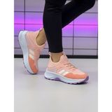 Unisex Çocuk Bağcıklı Poli Taban Triko Spor Ayakkabı-Pudra-Lila